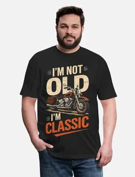 I’m Not Old I’m Classic 419 Retro Cafe Racer Gift T-Shirt for Racing bikers 100% cotton Motorcycle Graphic clothes All size Tops - Aliexpress - FashionsVida