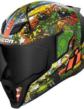 Casco Moto Integrale AIRFLITE GROUNDPOUNDER Verde taglia XS - Icon - FashionsVida
