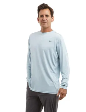 Vaportek Goione Sporty Uv Long Sleeve T-shirt Blue Fog L Men - PELAGIC - FashionsVida