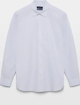 Camisa semi vestir de popelin peach de rayas regular fit - Dustin - FashionsVida