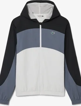 Chaqueta de hombre de chándal de hombre deportiva con bloques de color en bleu marine - bleu - blanc - Lacoste - FashionsVida