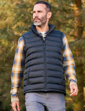 Seasons Mens Padded Gilet - Black - Mountain Warehouse - FashionsVida
