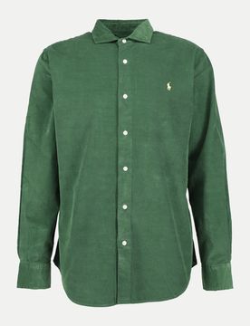 Polo Custom-Fit Cordhemd Grün S