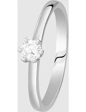Anillo solitario Black & White de oro con diamante - El Corte Inglés - FashionsVida