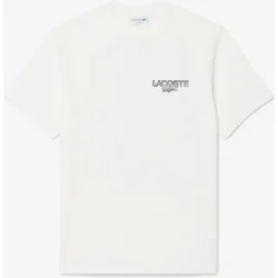 Camiseta de hombre de punto jersey de hombre con estampado de tenis en gris de manga corta
