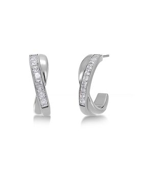 Pendientes ANDORRA CREOLES DUO Large Steel plata