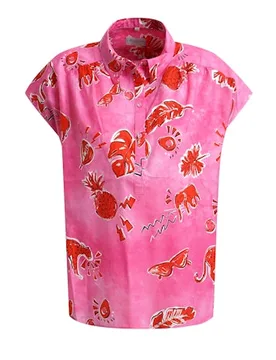 Sleeveless blouse w collar and halfplacket female - 36 - FashionsVida