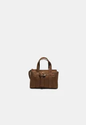 Mini-Tote Bag mit Schnalle Braun OS