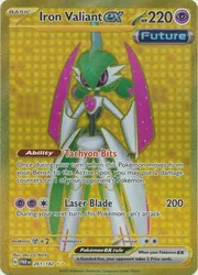Pokemon SV Paradox Rift 261/182 Iron Valiant ex (Secret Rare)