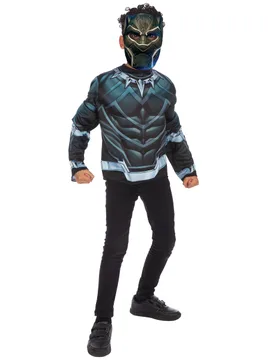 Offizielles Black Panther-Kostüm für Jungen mit Maske Avengers schwarz - male - RUBIES FRANCE - FashionsVida
