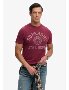 T-shirt à Manches Courtes Vintage Prep Relaxed Fit Tawny Port Red M