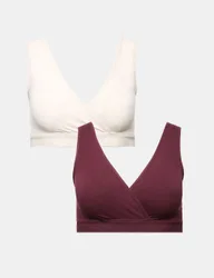Pack Lounge Nursing Maternity Bras Wine Mix female