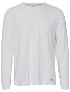 BLEND Camiseta 'Jet' gris / blanco