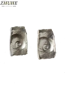 Handcrafted Silver Tone Spiral Fossil Inspired Earrings Minimalist Chic Daily Wear Accessories - Aliexpress - FashionsVida