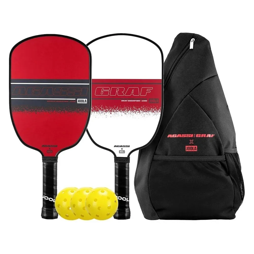 Agassi/graf Champion Pickleball Set Black / Red / White One Size - JOOLA - FashionsVida