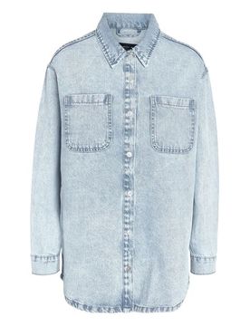 Jeanshemd - NMalva L/S Denim Shacket AZ352LB NOOS - S - für Damen - Größe S - blau - Frauen - female