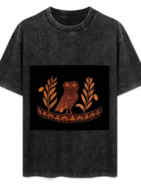 Attic Red-Figure Kalpis Owl Athena Olive T-Shirt Novelty Graphic Tee Shirt - Aliexpress - FashionsVida