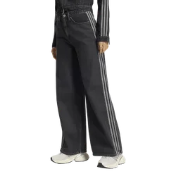 High Rise Wide Leg Denim Pants Women Pants - Black - Size 32B - Cotton Jersey - Black - Size: 32B