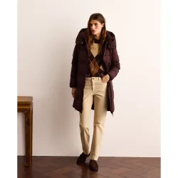 Pantalón de algodón liso de mujer