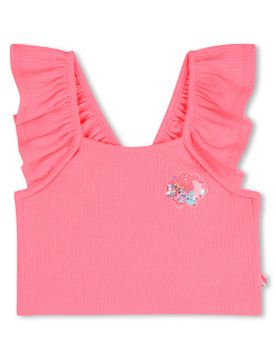 Para niña. U21945 Camiseta Acanalada (5Y= 108cm), Casual, Poliéster, moda infantil