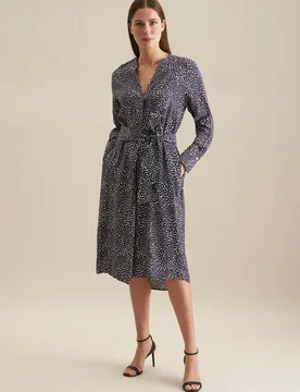 Kleid Druck Blau 42 - Seidensticker.com - FashionsVida