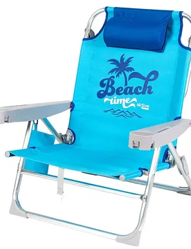 Sedia Da Spiaggia Low Toe 5 Positions With Cushion And Removable Bag
