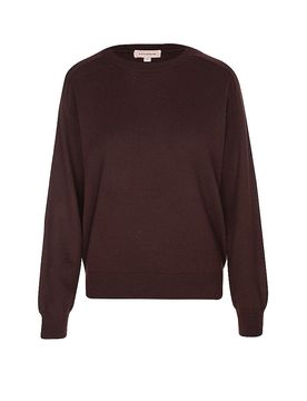 Jersey de cachemira rojo oscuro XS