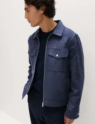 M&S Faux Suede Trucker Indigo male