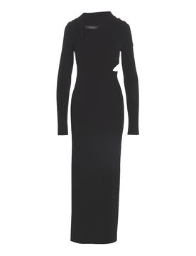 Abito lungo con cappuccio cut-out