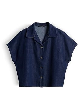 Hemdbluse ZONDRA DENIM dunkelblau 42 damen
