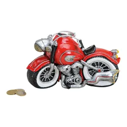 Spardose "Motorrad" aus Polyresin