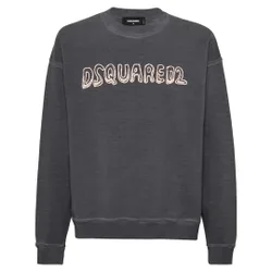 Mens Best Fade Logo Charcoal Grey Sweatshirt Cotton - Size 2xl