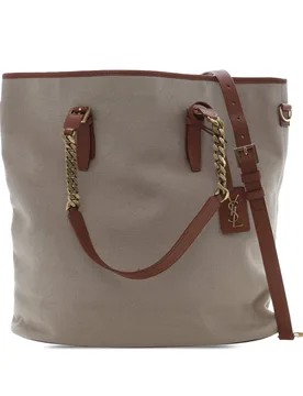 Large Canvas Shopping Tote - Saint Laurent - FashionsVida
