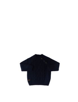 Maglione con trecce BLU NOTTE 12M