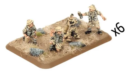 Flames of War - British - 3-Inch Mortar Platoon (8th Army) (6x, Plastic)