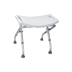 Duschhocker von weiss silber