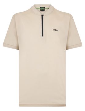 Men's Casual T-shirt with Half-Zip Collar