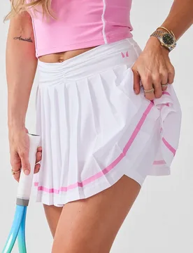 Falda pantalón plisada Tatiana para mujer de MP - Blanco/ - XS - MyProtein - FashionsVida