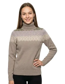 Maglione Svalbard Wool High Neck Stone XS