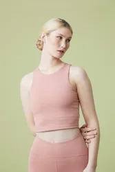 Go Getter Womens Cropped Vest - Pink - Pink - Size: 6