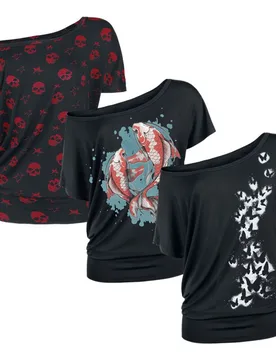 T-Shirt - Can you read my mind T-Shrit Bundle - XL - für Damen - Größe XL - schwarz - Frauen - female - Full Volume by EMP - FashionsVida