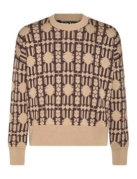 Maglione in misto lana e marrone