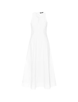 Floral Appliqué Round Neck Dress - Size 34