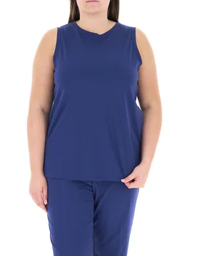 Blusa smanicata BLU M - LUISA VIOLA PERFORMANCE - FashionsVida