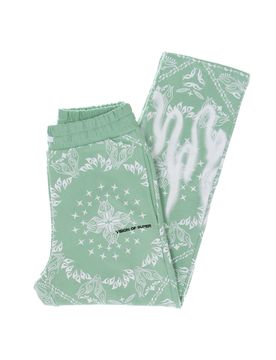 Pantalone Tuta Leggero Uomo Bandana Print Pants Green