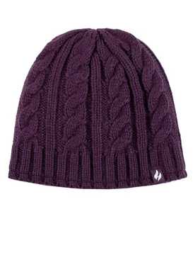 Women's 1 Pack 4.7 Tog Heatweaver Yarn Hat Dark Purple One Size - Purple - Size: One Size - Heat Holders - FashionsVida