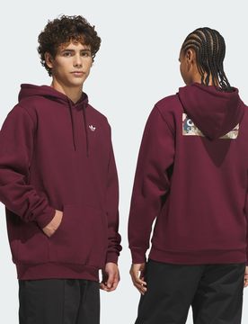 HOODIE SKATEBOARDING LOGO M Maroon