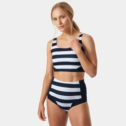 Women's Hydropower Bikini Top Navy S - Navy Blue Stripe - Female