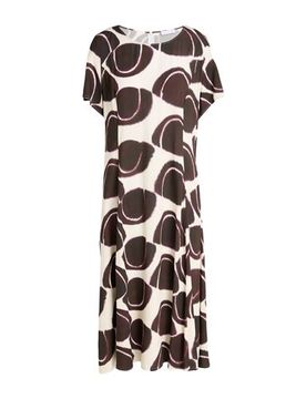 Vestido midi Mujer Marrón chocolate 42 Mujer