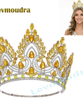 Levmoudra Luxury Tall Adjustable Crystal Queen Tiaras and Crowns for Women Beauty Pageant Diadem - Aliexpress - FashionsVida
